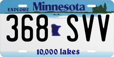 MN license plate 368SVV