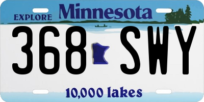 MN license plate 368SWY