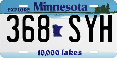 MN license plate 368SYH