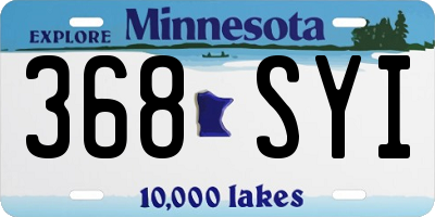 MN license plate 368SYI