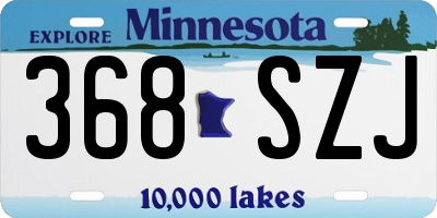 MN license plate 368SZJ