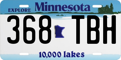 MN license plate 368TBH