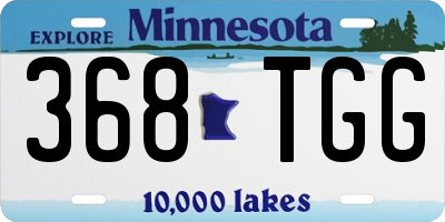 MN license plate 368TGG