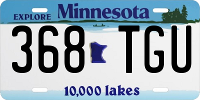 MN license plate 368TGU