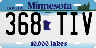 MN license plate 368TIV