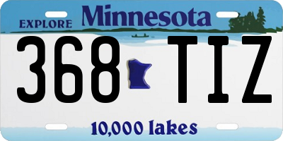 MN license plate 368TIZ