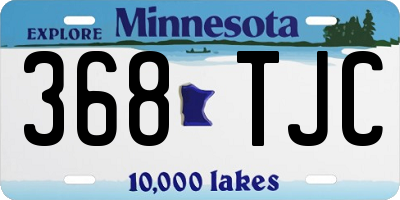 MN license plate 368TJC