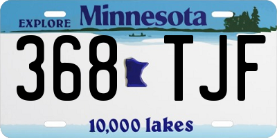 MN license plate 368TJF