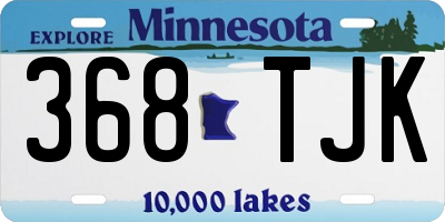 MN license plate 368TJK
