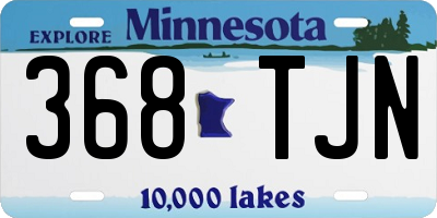 MN license plate 368TJN