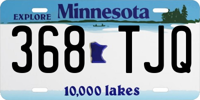 MN license plate 368TJQ