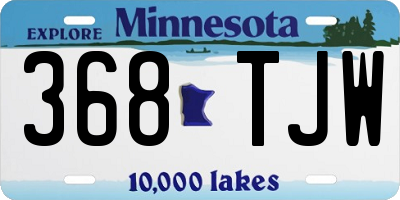 MN license plate 368TJW