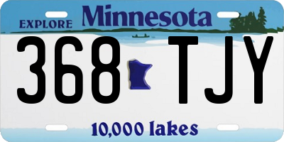 MN license plate 368TJY