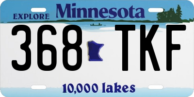 MN license plate 368TKF