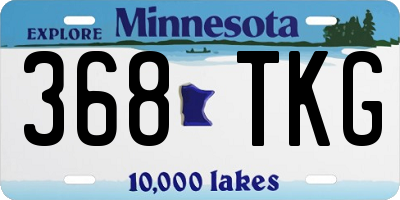 MN license plate 368TKG