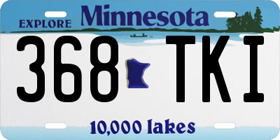 MN license plate 368TKI