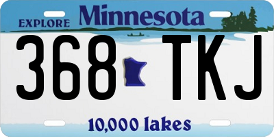 MN license plate 368TKJ