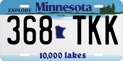 MN license plate 368TKK