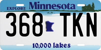 MN license plate 368TKN