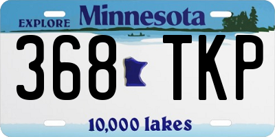 MN license plate 368TKP