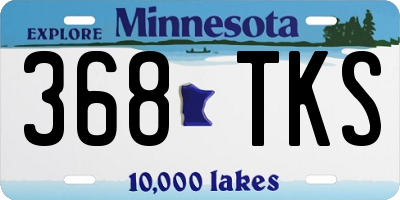 MN license plate 368TKS