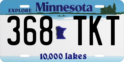 MN license plate 368TKT