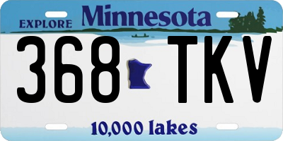 MN license plate 368TKV