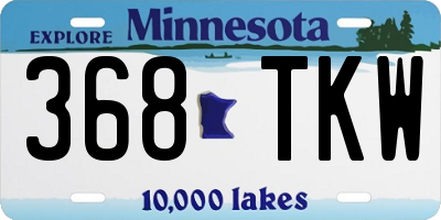 MN license plate 368TKW