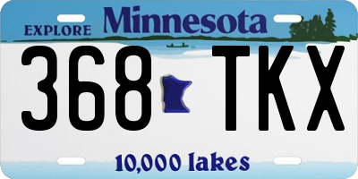 MN license plate 368TKX