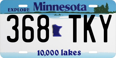 MN license plate 368TKY