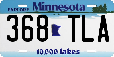 MN license plate 368TLA
