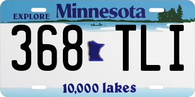 MN license plate 368TLI