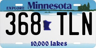 MN license plate 368TLN