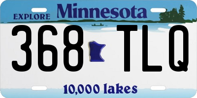 MN license plate 368TLQ