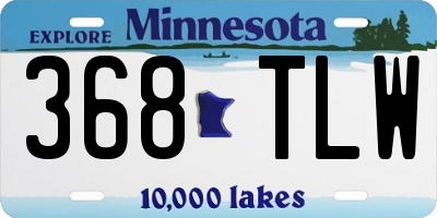 MN license plate 368TLW