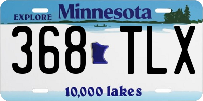 MN license plate 368TLX