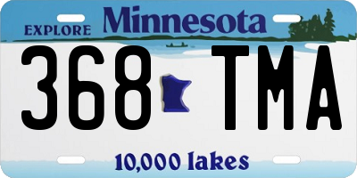 MN license plate 368TMA