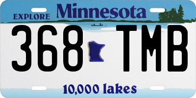 MN license plate 368TMB