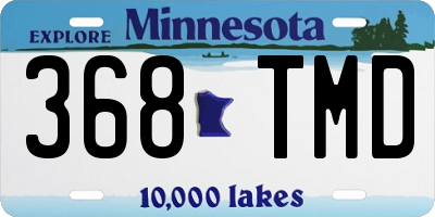 MN license plate 368TMD