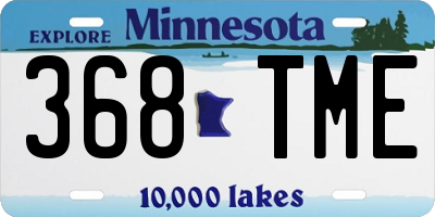 MN license plate 368TME