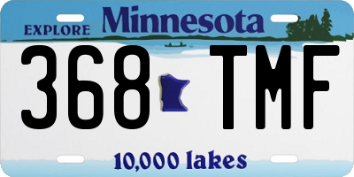 MN license plate 368TMF