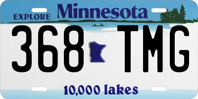 MN license plate 368TMG