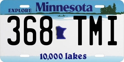 MN license plate 368TMI
