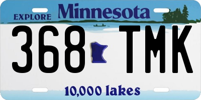 MN license plate 368TMK