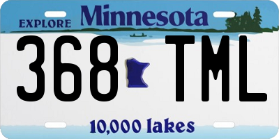 MN license plate 368TML
