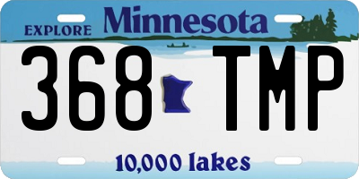 MN license plate 368TMP