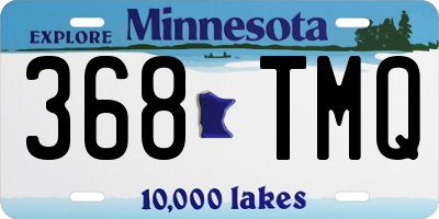 MN license plate 368TMQ