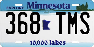 MN license plate 368TMS
