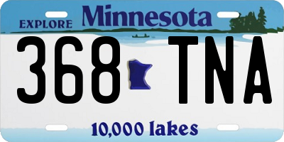 MN license plate 368TNA