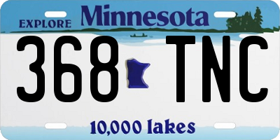 MN license plate 368TNC